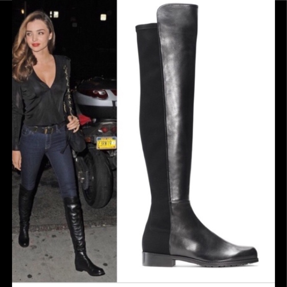 Stuart Weitzman 5050 Black Napa Leather